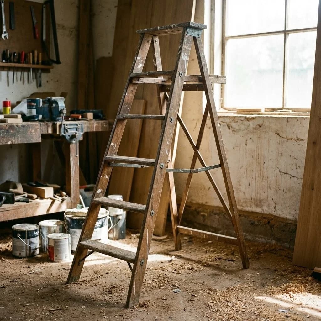 Echelle double en bois – 2 m