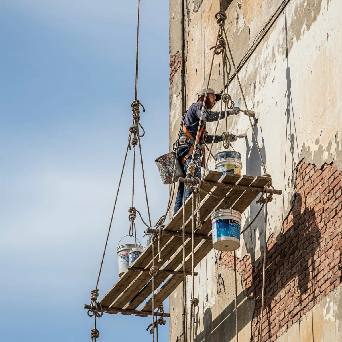 Echafaudage à corde pour peinture