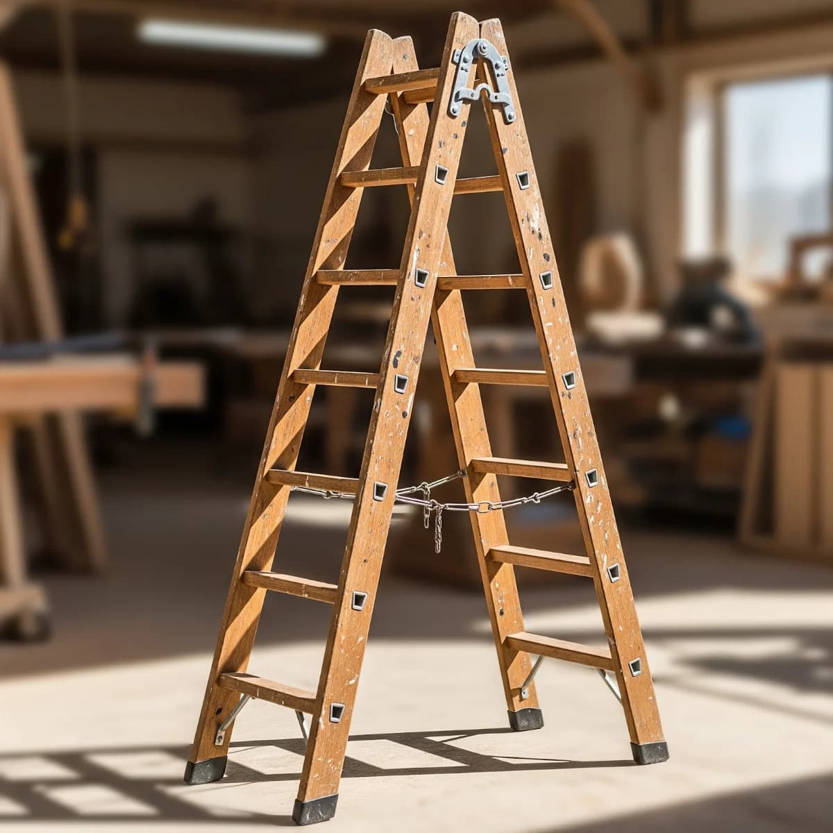 Echelle double en bois – 4 m